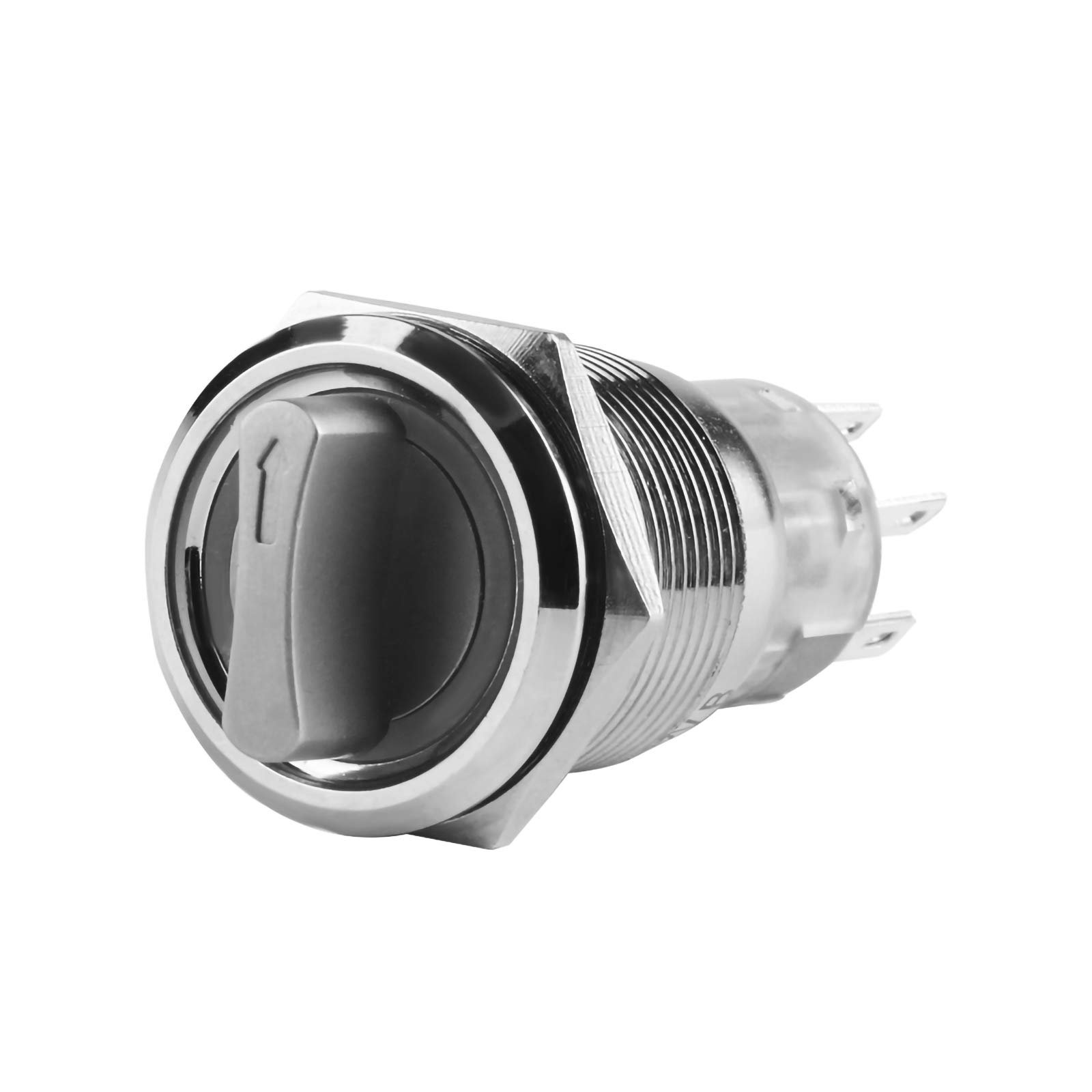 Larcele 19mm 3 Position Rotary Selector Switch 2NO2NC with 12V